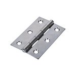 TIMCO 100 x 70 100mm Plain Butt Hinge - Fixed Pin (1838) - Polished Chrome (5056110884738) TIMbag 1 Pairs 434123P