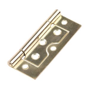 TIMCO 75 x 51 Flush Hinge (105) - Electro Brass (5056110809052) Plain Bag 1 Pairs 434174