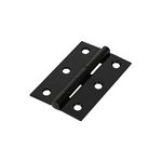 TIMCO 75 x 50 75mm Plain Butt Hinge - Fixed Pin (1838) - Black (5056110884745) TIMpac 1 Pairs 434329P