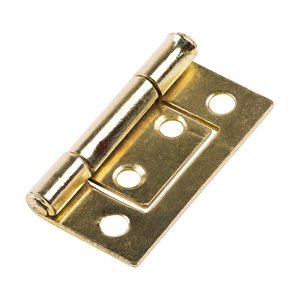 TIMCO 38 x 28 38mm Flush Hinge (105) - Electro Brass (5056110884882) TIMpac 1 Pairs 434464P
