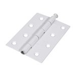 TIMCO 100 x 71 Plain Butt Hinge - Loose Pin (1840) - White (5056110808765) Plain Bag 1 Pairs 434498