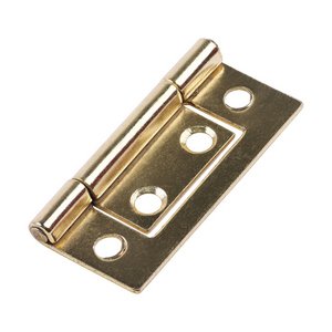 TIMCO 50 x 38.5 50mm Flush Hinge (105) - Electro Brass (5056110884899) TIMpac 1 Pairs 434872P