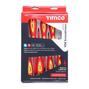 TIMCO 8pcs VDE Screwdriver Set (5056601904440) Box 8 Pieces 468002