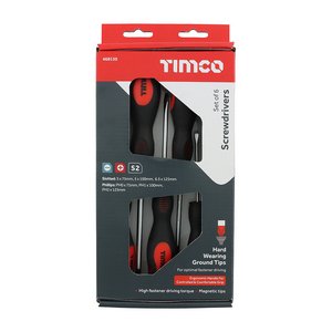 TIMCO 6pcs Screwdriver Set (5056110860602) Box 6 Pieces 468130