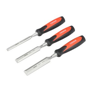 TIMCO 3pcs Bevel Edge Wood Chisel Set (5056110861913) Blister Pack 3 Pieces 468248