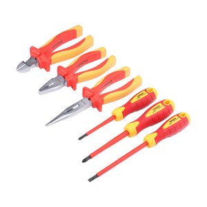 TIMCO 6pcs VDE Pliers & Screwdriver Set (5056601904495) Fabric Case 6 Pieces 468767