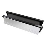 TIMCO 305 x 70 70mm Intumescent Letterbox - Satin Anodised Aluminium - Black Frame (5056110899374) Box 1 Each 487051