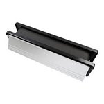 TIMCO 272 x 70 70mm Intumescent Letterbox - Polished Silver - Black Frame (5056110899350) Box 1 Each 487457