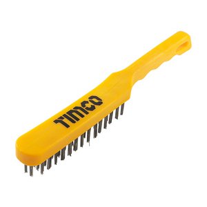 TIMCO 4 Rows Plastic Handle Scratch Brush - Steel (5055893329504) Unit 1 Each 4SBP