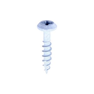 TIMCO 5.0 x 25 25mm Rainwater Screws - PZ - Low Profile Pan - Exterior - White (5056601904990) Box 400 Pieces 50025CLARWBX
