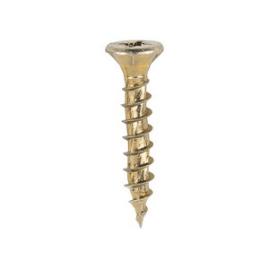 TIMCO 5.0 x 30 30mm Velocity Premium Multi-Use Screws - PZ - Double Countersunk - Yellow (5055331804938) Box 200 Pieces 50030VY