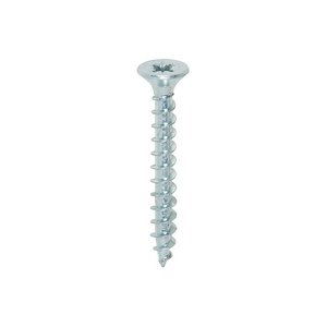 TIMCO 5.0 x 40 40mm Solo Chipboard & Woodscrews - PZ - Double Countersunk - Zinc (5055331847461) Box 200 Pieces 50040SOLOZ