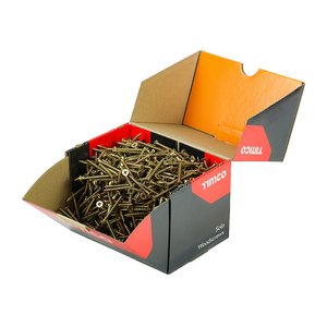 TIMCO 5.0 x 50 50mm Solo Chipboard & Woodscrews - Industry Pack - PZ - Double Countersunk - Yellow (5056110873299) Box 1000 Pieces 50050SOLOIND