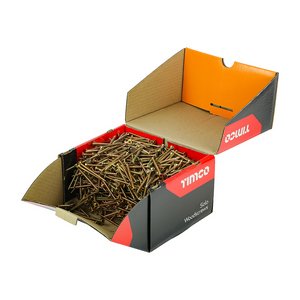 TIMCO 5.0 x 70 70mm Solo Chipboard & Woodscrews - Industry Pack - PZ - Double Countersunk - Yellow (5056110873312) Box 1000 Pieces 50070SOLOIND