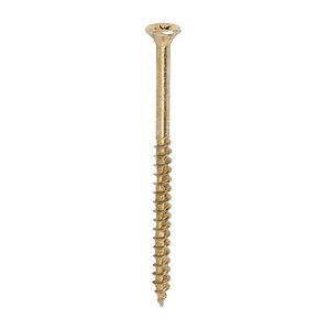 TIMCO 5.0 x 80 80mm Velocity Premium Multi-Use Screws - PZ - Double Countersunk - Yellow (5055331818560) Box 200 Pieces 50080VY