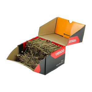 TIMCO 5.0 x 100 100mm Solo Chipboard & Woodscrews - Industry Pack - PZ - Double Countersunk - Yellow (5056110873336) Box 1000 Pieces 50100SOLOIND