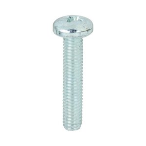 TIMCO M5 x 25 25mm Metric Threaded Machine Screws - PZ - Pan Head - Zinc (5055893330067) Box 100 Pieces 5025PPM