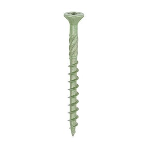 TIMCO 4.5 x 50 50mm Decking Screws - PZ - Double Countersunk - Exterior - Green (5056110864365) Box 200 Pieces 50TDECK