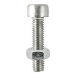 TIMCO M5 x 20 Socket Screws & Hex Nuts - Cap - Stainless Steel (5055893383094) TIMpac 8 Pieces 520CAPSSP