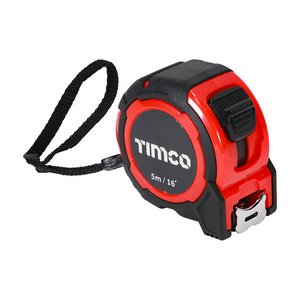 TIMCO 5m/16ft x 25mm Tape Measure (5055893377529) Unit 1 Each 5MTAPEM