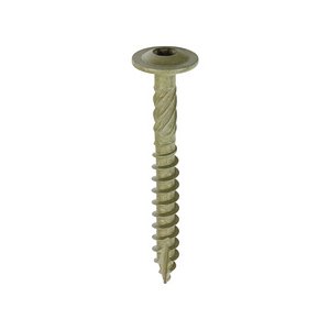 TIMCO 6.7 x 60 60mm Timber Frame Construction & Landscaping Screws - Wafer - Exterior - Green Organic (5056110832630) Box 50 Pieces 60INW