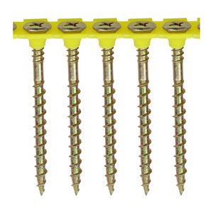 TIMCO 4.5 x 60 60mm Solo Collated Chipboard & Woodscrews - PH - Double Countersunk - Yellow (5055893368749) Box 500 Pieces 60SCOLY
