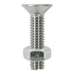 TIMCO M6 x 25 Socket Screws & Hex Nuts - Countersunk - Stainless Steel (5055893383179) TIMpac 6 Pieces 625CSKSSP