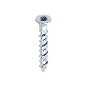 TIMCO 6.0 x 40 Masonry Screws - TX - Countersunk - Zinc (5055893301722) Box 100 Pieces 640MFCSK