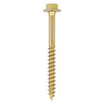 TIMCO 6.0 x 50 Advanced Coach Screws - Hex Flange - Yellow (5056110851945) TIMpac 12 Pieces 650SCSYP