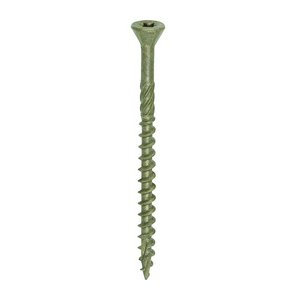 TIMCO 4.5 x 65 65mm C2 Deck-Fix - TX - Countersunk with Ribs - Twin-Cut - Green (5055893334195) Tub 250 Pieces 65C2D250
