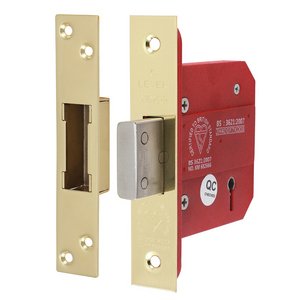 TIMCO 78 case / 57 backset 5 Lever British Standard Deadlock - Electro Brass (5056110837697) Box 1 Each 675157