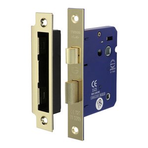 TIMCO 78mm Bathroom Lock - Electro Brass (5056110837390) Box 1 Each 675248