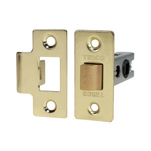 TIMCO 67 case / 45 backset Economy Tubular Latch - Electro Brass (5056110837468) Plain Bag 1 Each 675646