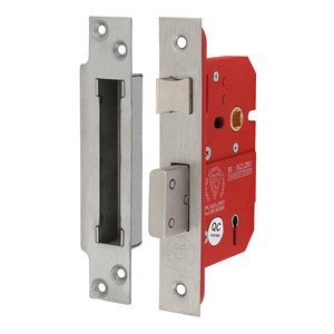 TIMCO 66 case / 45 backset 5 Lever British Standard CE Sashlock - Stainless Steel - Satin (5056110888903) Box 1 Each 675834