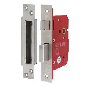 TIMCO 78 case / 57 backset 5 Lever British Standard CE Sashlock - Stainless Steel - Satin (5056110888910) Box 1 Each 675952