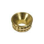 TIMCO To fit 4.0, 4.2, 4.5 Screw Knurled Inset Screw Cups - Solid Brass (5056110802732) TIMpac 8 Pieces 725584