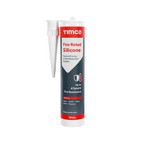 TIMCO 300ml Fire Rated Silicone (5056110869964) Cartridge 1 Each 732003