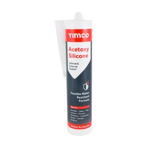 TIMCO 300ml Acetoxy Silicone - Clear (5055893388136) Cartridge 1 Each 732098