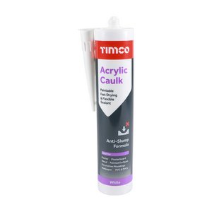 TIMCO 300ml Acrylic Caulk (5055893388297) Cartridge 1 Each 732871