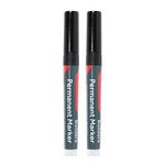 TIMCO Mixed Builders Permanent Markers - Chisel & Fine Tip - Black (5056110856209) Blister Pack 2 Pieces 736333
