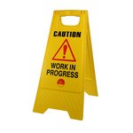 TIMCO 610 x 300 x 30 A-Frame Safety Sign - Caution Work in Progress (5056110832739) Bag 1 Each 747159