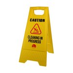 TIMCO 610 x 300 x 30 A-Frame Safety Sign - Caution Cleaning in Progress (5056110832692) Bag 1 Each 747321