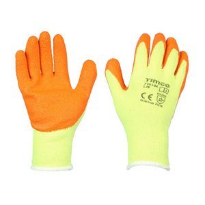 TIMCO Large Eco-Grip Gloves - Crinkle Latex Coated Polycotton (5056110819181) Backing Card 1 Pairs 770194