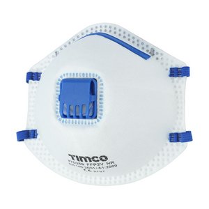 TIMCO One Size FFP2 Moulded Masks with Valve (5056110820538) Box 10 Pieces 770359