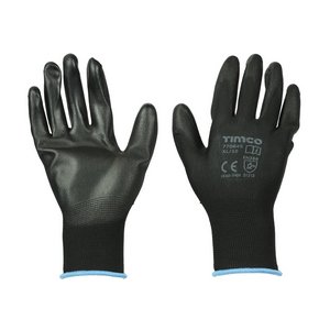 TIMCO X Large Durable Grip Gloves - PU Coated Polyester (5056110819341) Backing Card 1 Pairs 770649
