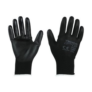 TIMCO Large Durable Grip Gloves - PU Coated Polyester (5056110819334) Backing Card 1 Pairs 770736