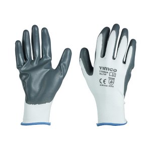 TIMCO X Large Secure Grip Gloves - Smooth Nitrile Foam Coated Polyester (5056110819372) Backing Card 1 Pairs 770944