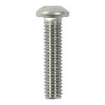 TIMCO M8 x 25 Socket Screws - Button - A2 Stainless Steel (5055893341926) Bag 10 Pieces 825BUTSSX