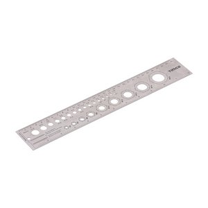TIMCO 300mm 300mm Fixings Gauge and Ruler (5056110899756) Wallet 1 Each 863227