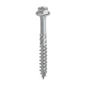 TIMCO 8.0 x 75 75mm Hex Head Timber Screw - Silver (5056110870847) TIMbag 10 Pieces 875INI